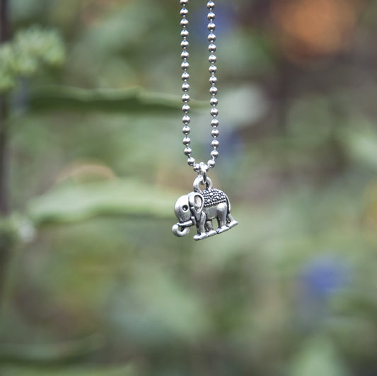 Silver Elephant Necklace