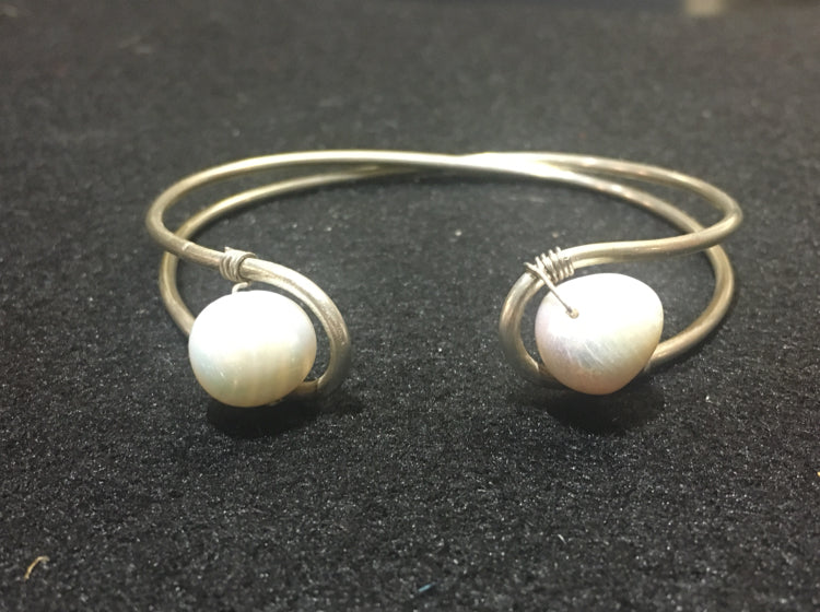 2 Pearl Silver Bracelet